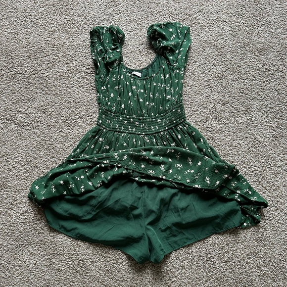 Hollister Dark Green Floral Dress - Picture 4 of 4